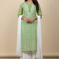 3 Piece Chiffon Set with Mirror Work