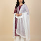 3 Piece Chiffon Set with Mirror Work