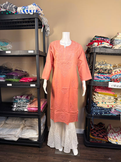 Cotton Simple Chikankari Tunic