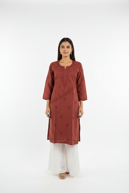 Sasha Chikankari Long Kurti