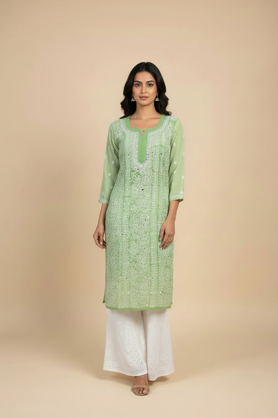 Georgette Panal Jaal Kurti