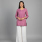 Muslin Short Chikankari Kurti