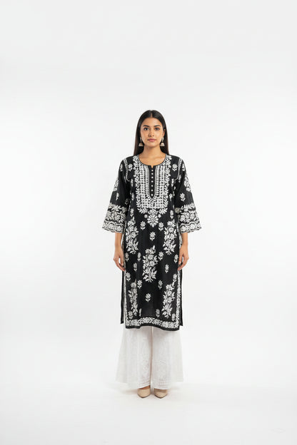 Modal Long Chikankari Kurti