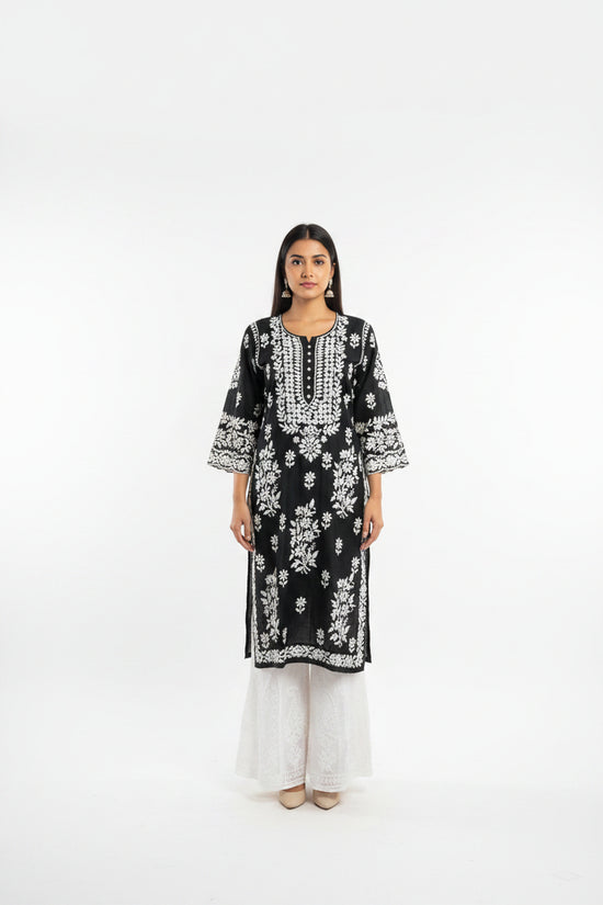 Modal Long Chikankari Kurti