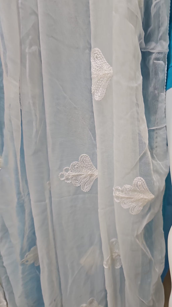 Dupatta Aary blanc