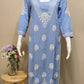 Rayon V-Neck Tunic Sky Blue