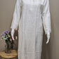 Rayon Long Plain Chikankari Tunic White