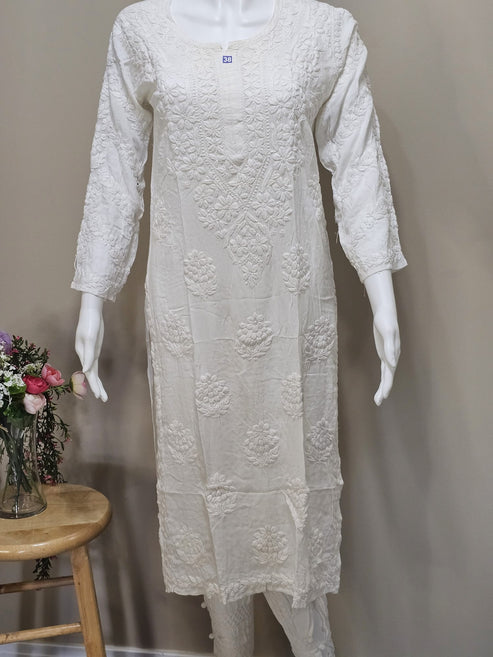 Chikankari Rayon Tunic