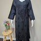 Plus Size Linen Chikankari Set Black 54