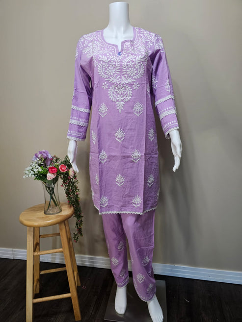 Linen Set with Lace