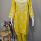 Co-ord Chikankari Set Yellow