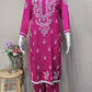 Rayon Afghani Pant Set Shocking Pink