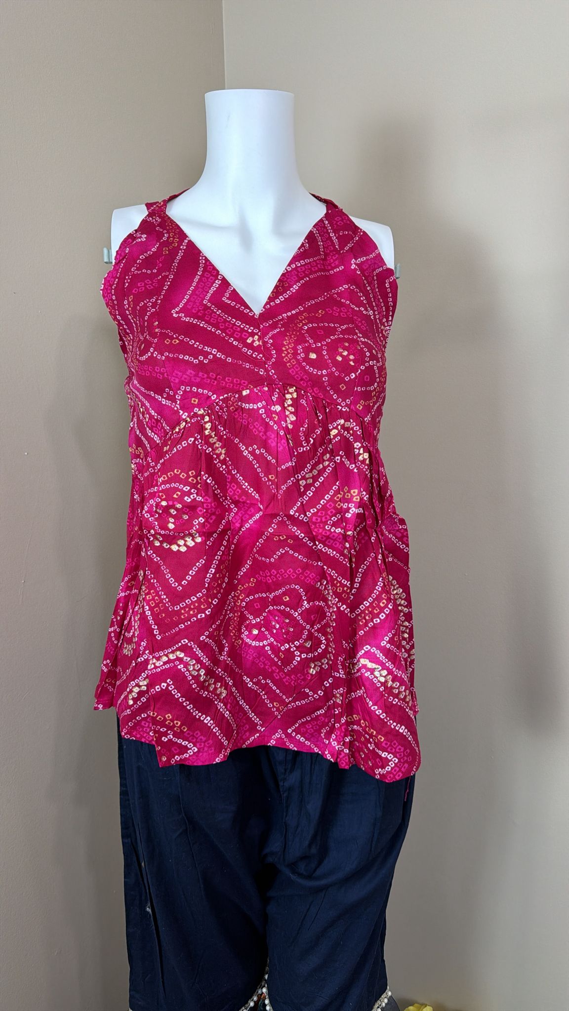 Bandhani Strap Short Top