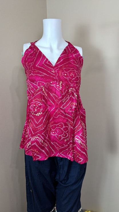 Bandhani Strap Short Top