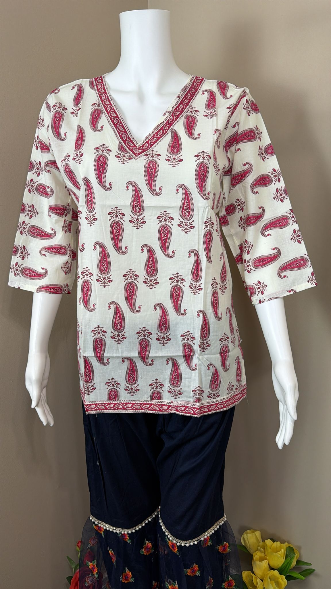 Kurti à imprimé cachemire