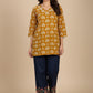 Elephant Print Short Cotton Top