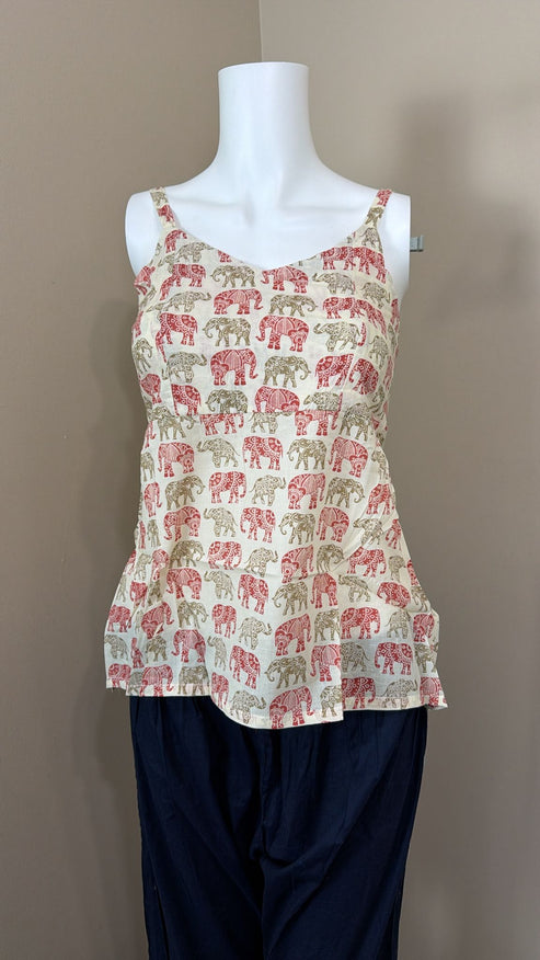 Cotton Thin Strap Short Top