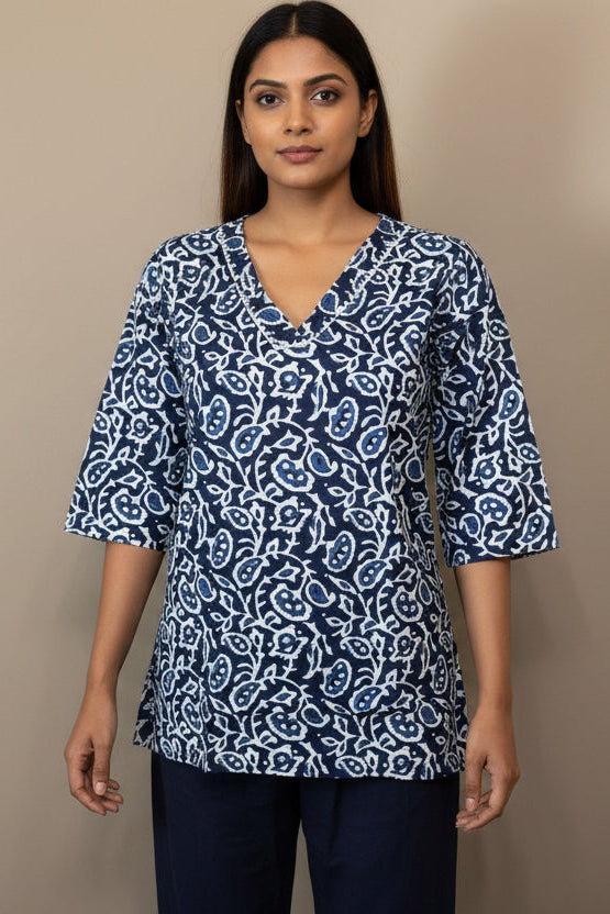 Indigo Design Short Top