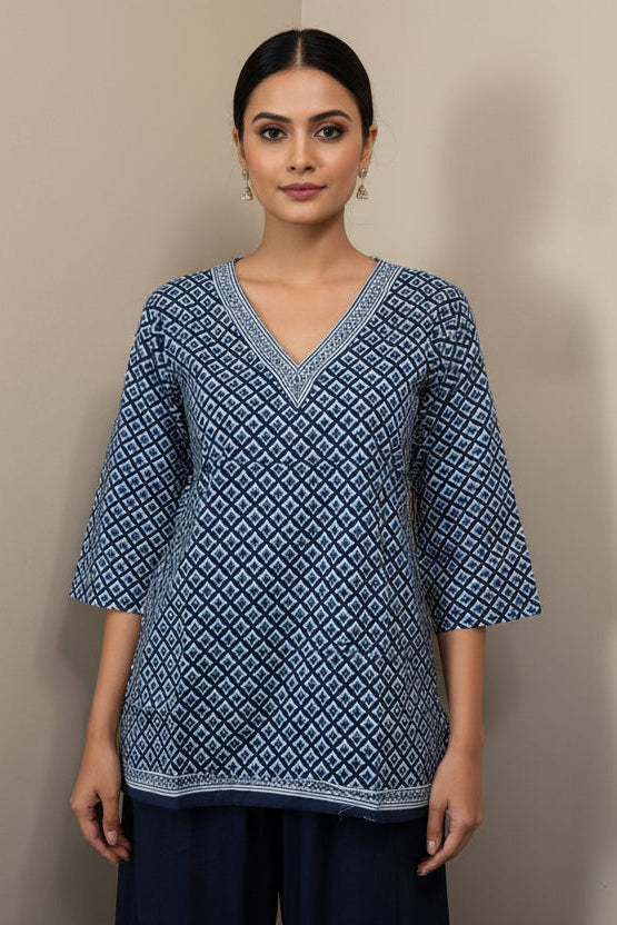 Indigo Design Short Top