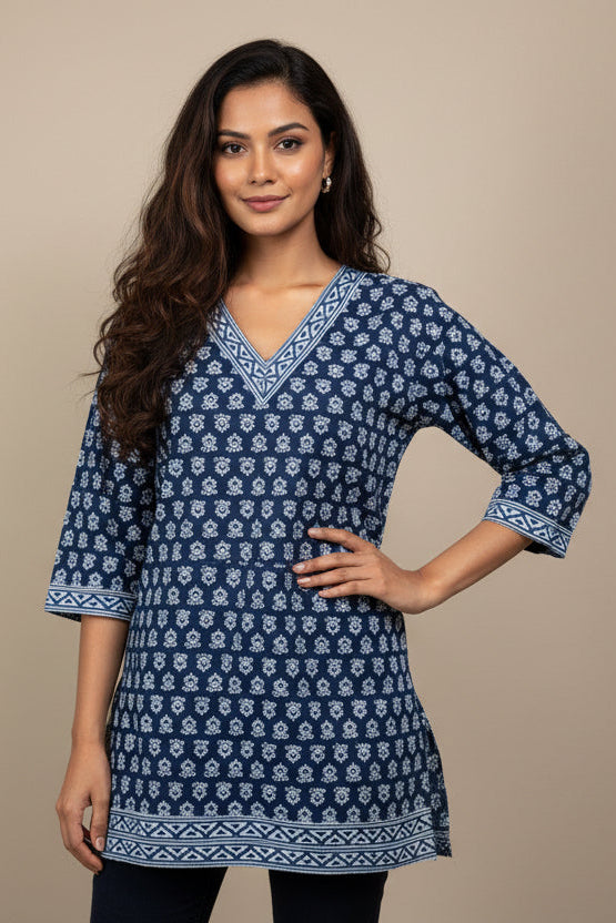 Indigo Design Short Top