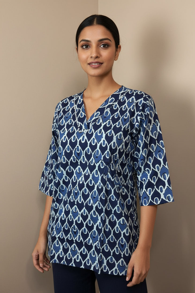 Indigo Design Short Top