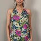 Floral Halter Strap Cotton Top