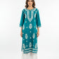 Single Cuff Chikankari Rayon Long Tunic