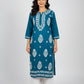 Single Cuff Chikankari Rayon Long Tunic