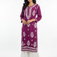 Single Cuff Chikankari Rayon Long Tunic