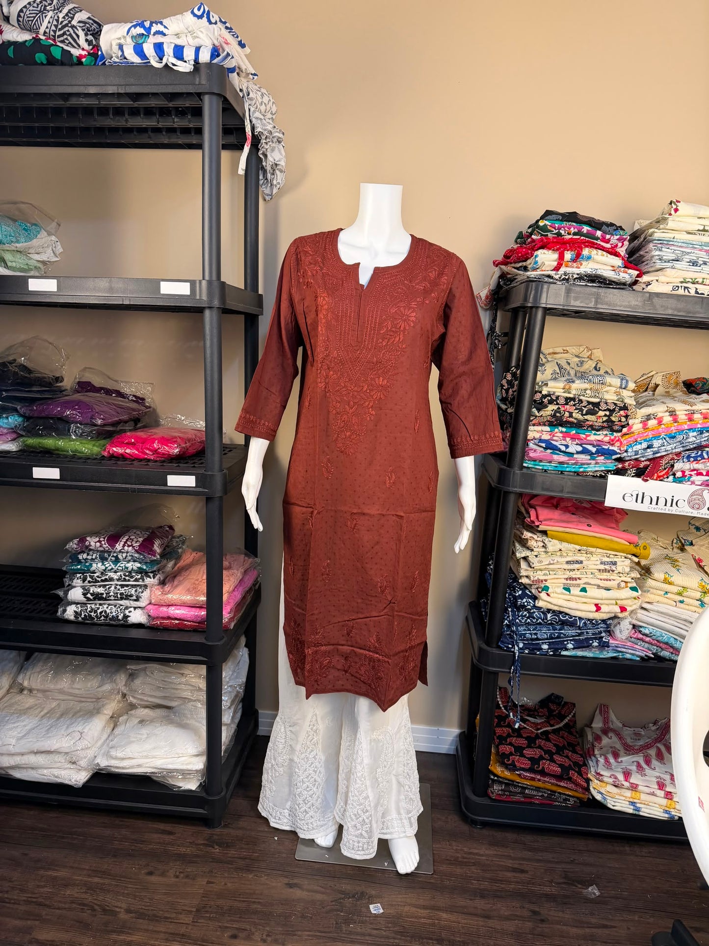 Cotton Simple Chikankari Tunic