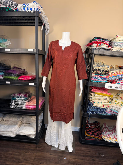 Cotton Simple Chikankari Tunic