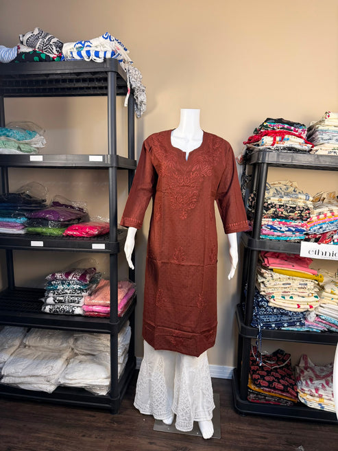 Cotton Simple Chikankari Tunic