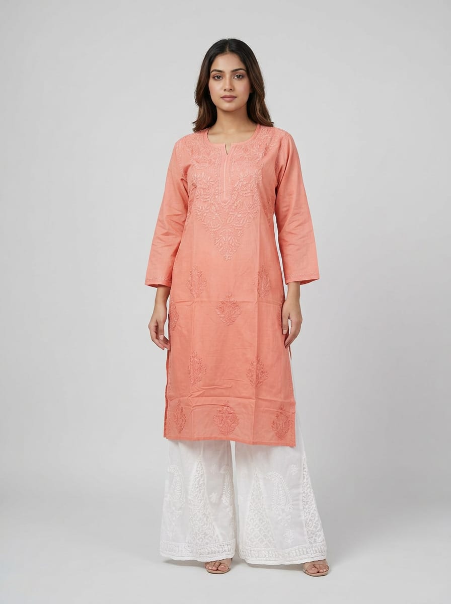 Cotton Simple Chikankari Tunic