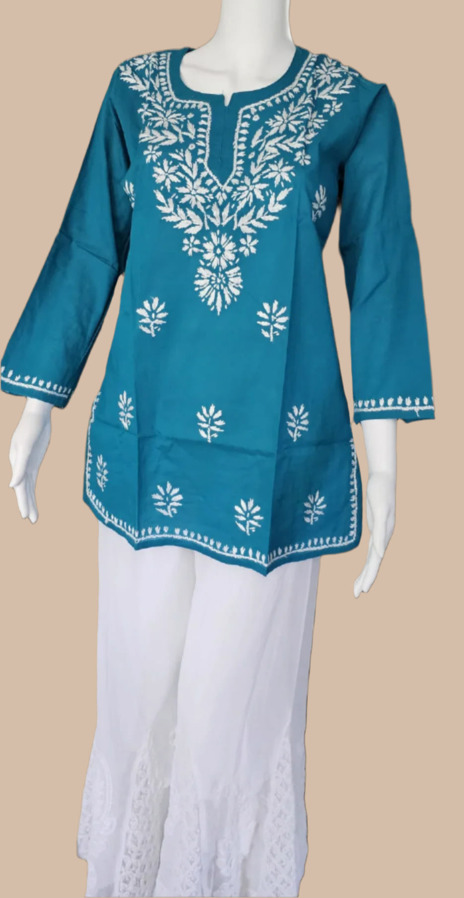 Sea Blue Short Cotton Top