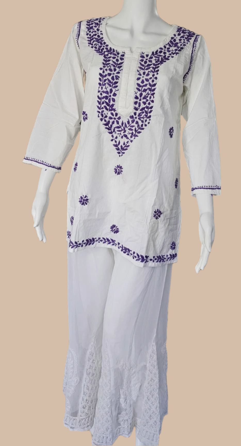 Haut court en coton blanc