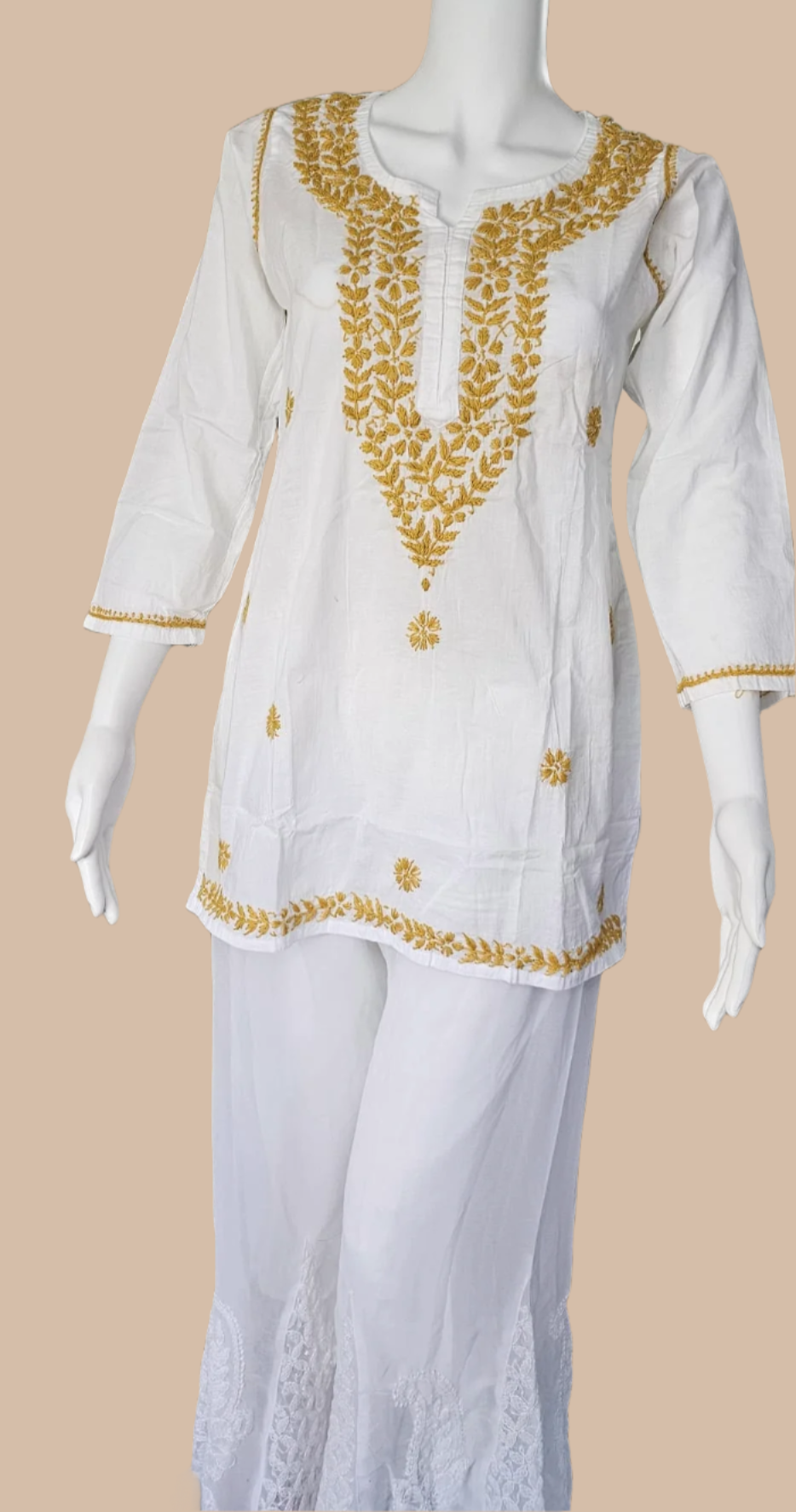 Haut court en coton blanc
