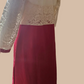 Cream/Shocking Pink Ethnic Long Tunic