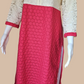 Cream/Shocking Pink Ethnic Long Tunic