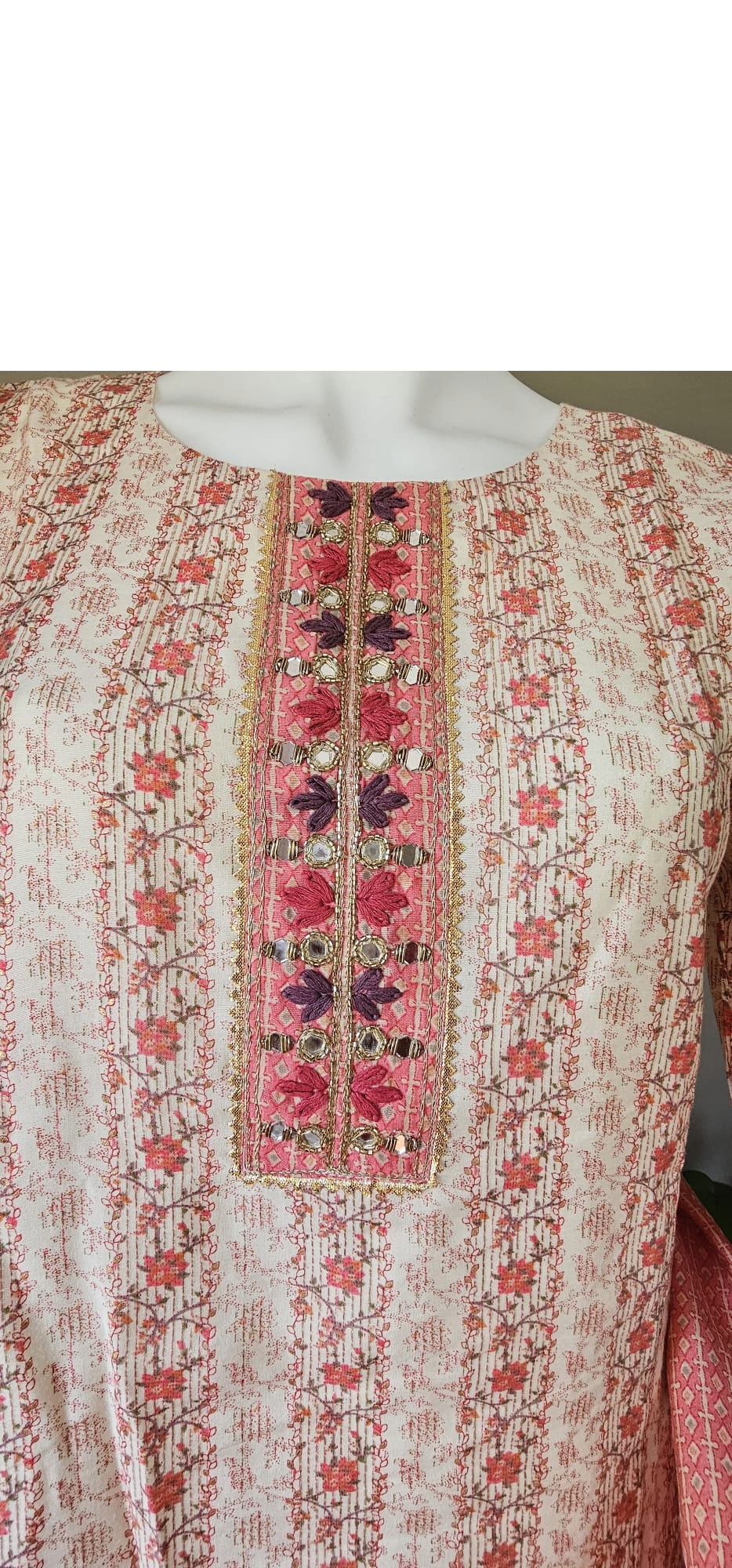 Ensemble tunique trois pièces Pêches et Crème