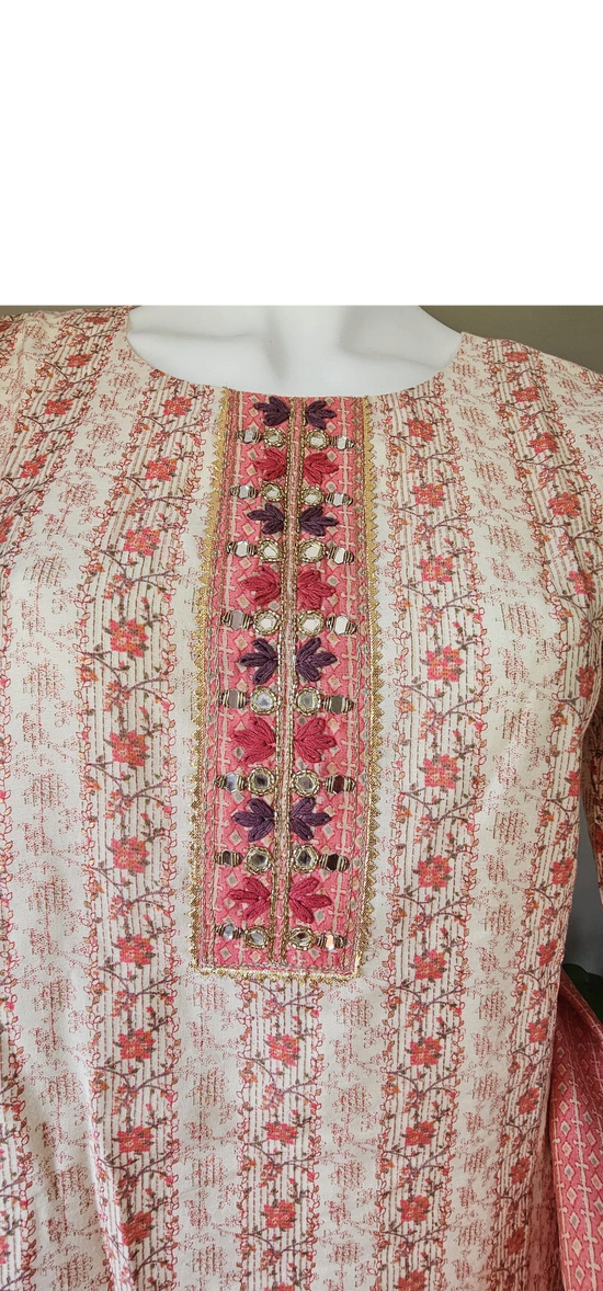 Ensemble tunique trois pièces Pêches et Crème