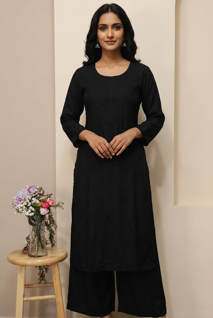 Lucknowi Chikankari Rayon Set