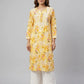 Summer Floral Chikankari Long Tunic