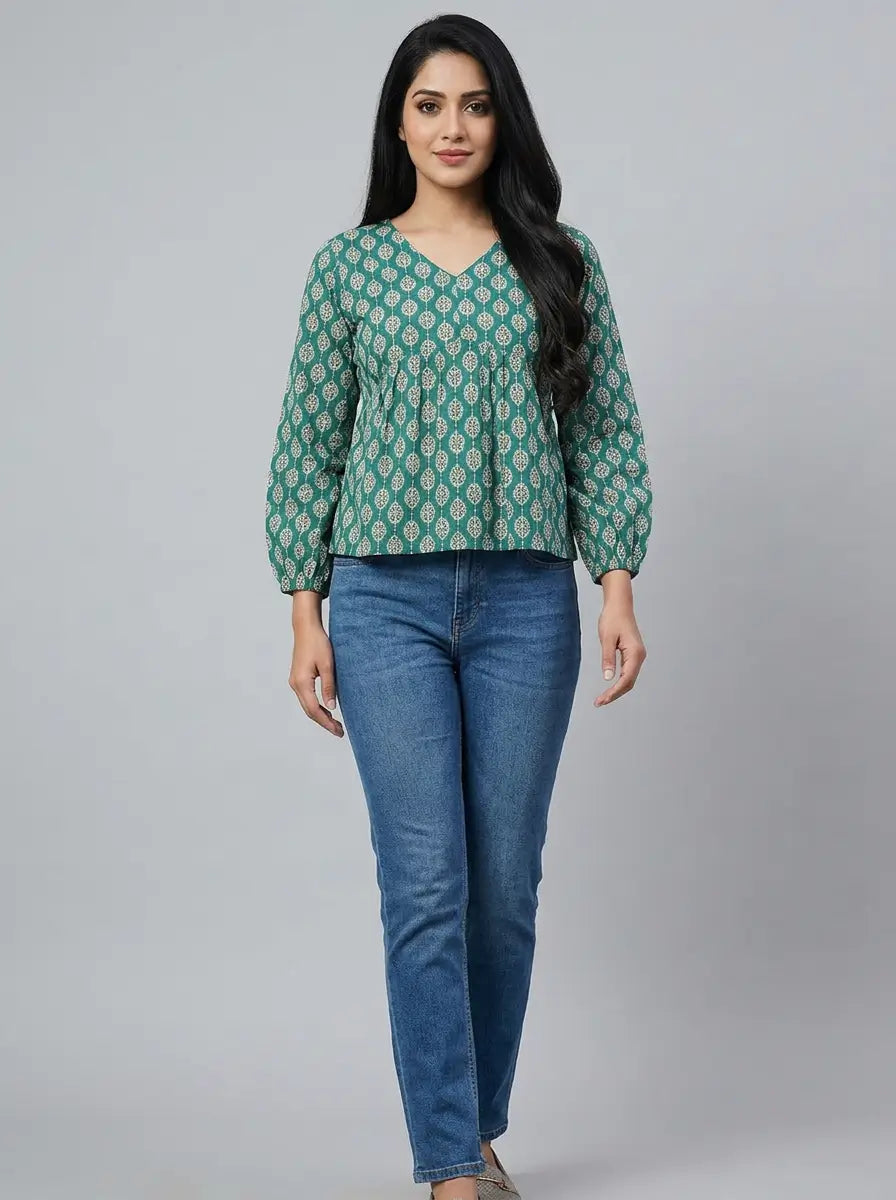 The Gulshan Cotton Short Top